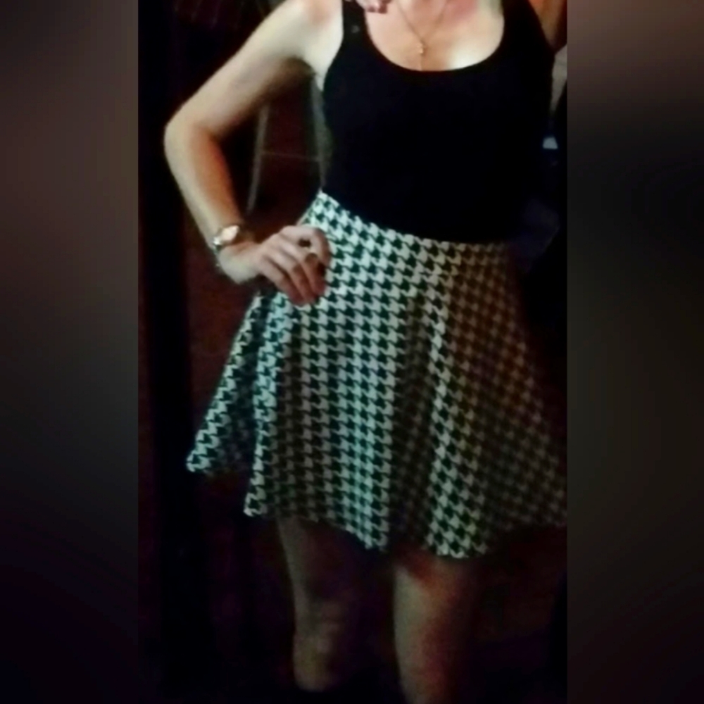 Houndstooth Skirt